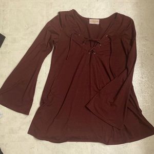Maroon boutique blouse